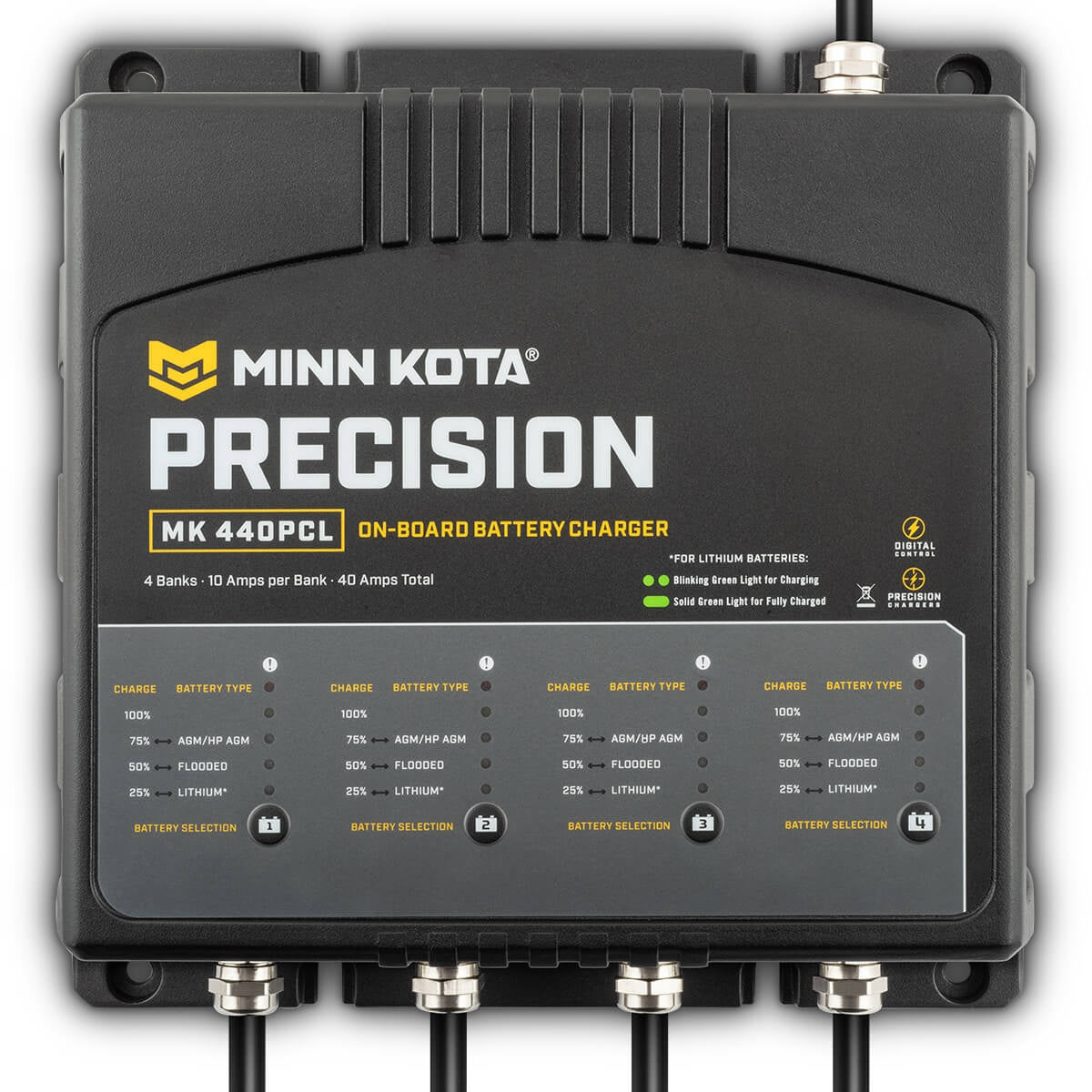 Minn Kota MK440PCL Precision Charger 4 Bank 10 Amps